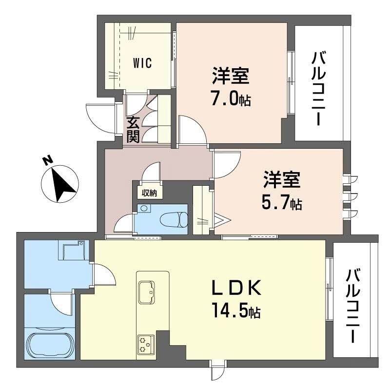 エリーズコート　宇宿 間取り