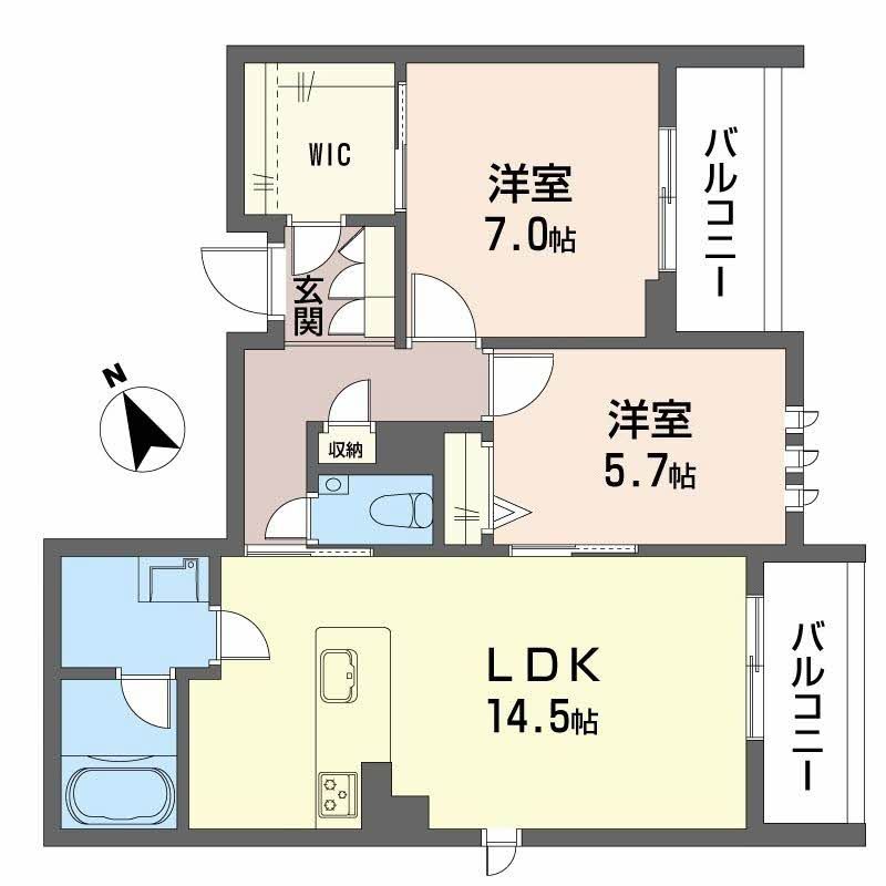 エリーズコート　宇宿 間取り