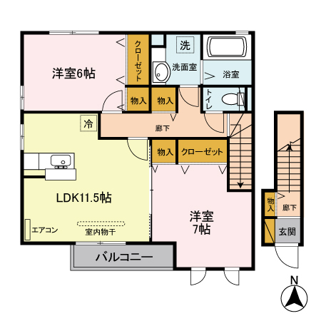 エーデルワイス　Ａ 間取り
