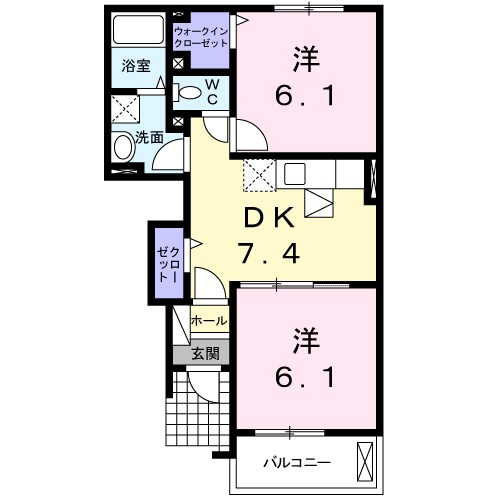 エレガンソーレⅠ 間取り