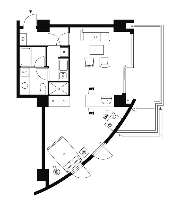 ザ・レジデンシャルスイート・福岡 C-type号室 間取り
