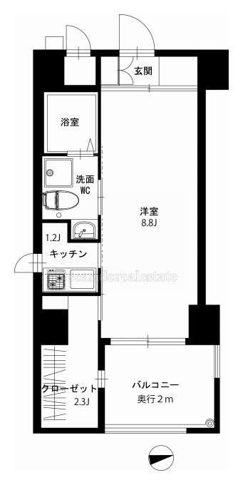 間取り オーパス西新 間取り図