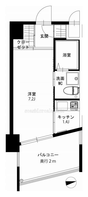 オーパス西新 3B号室 間取り