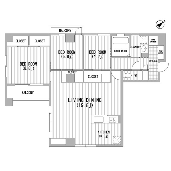 愛宕レジデンス 301号室 間取り