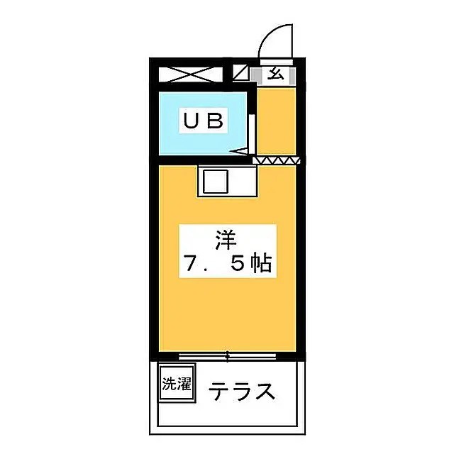 KYパレス曙Ⅱ 107号室 間取り
