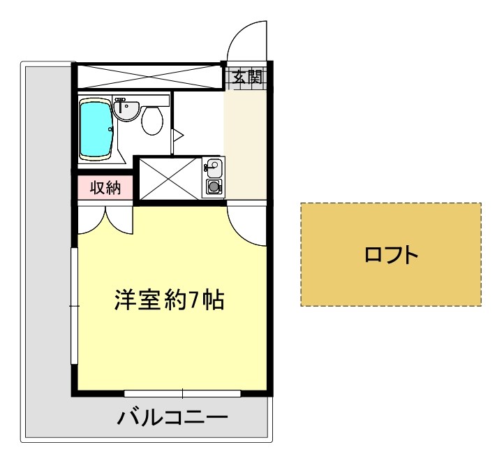 306号室間取り KYパレス曙Ⅱ その他10