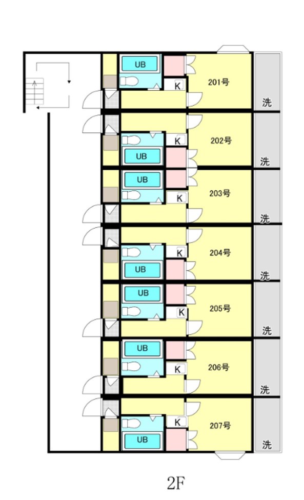 KYパレス曙Ⅱ 206号室 間取り