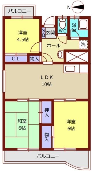ビバーチェ・ハシモト 301号室 間取り