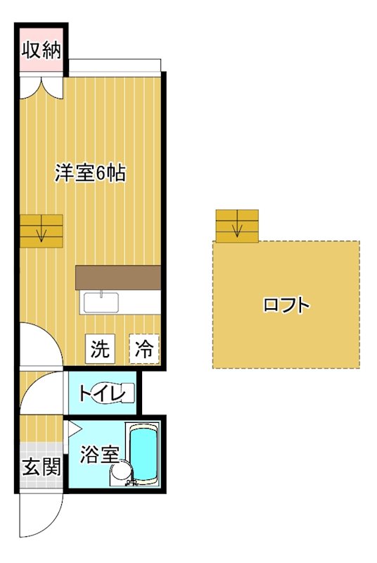 ﾉｸﾞﾁﾊｲﾂ東中島 間取り