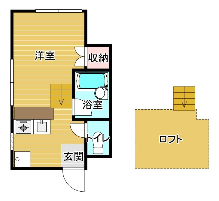 ﾊﾐﾝｸﾞﾊｲﾂ 間取り
