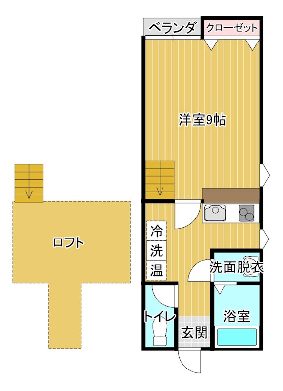 ｽﾜﾛｰﾋﾙｽﾞE 間取り