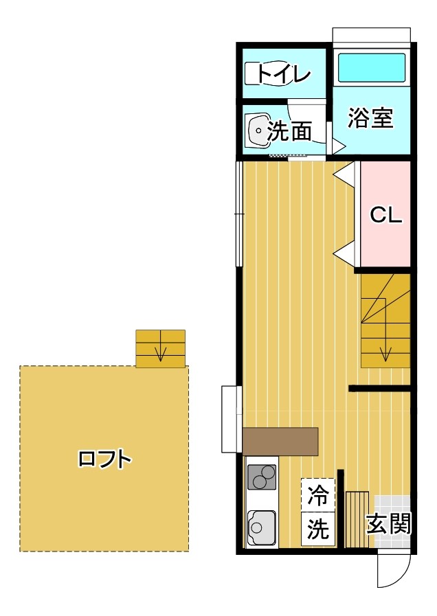 ｽﾜﾛｰﾋﾙｽﾞB 間取り