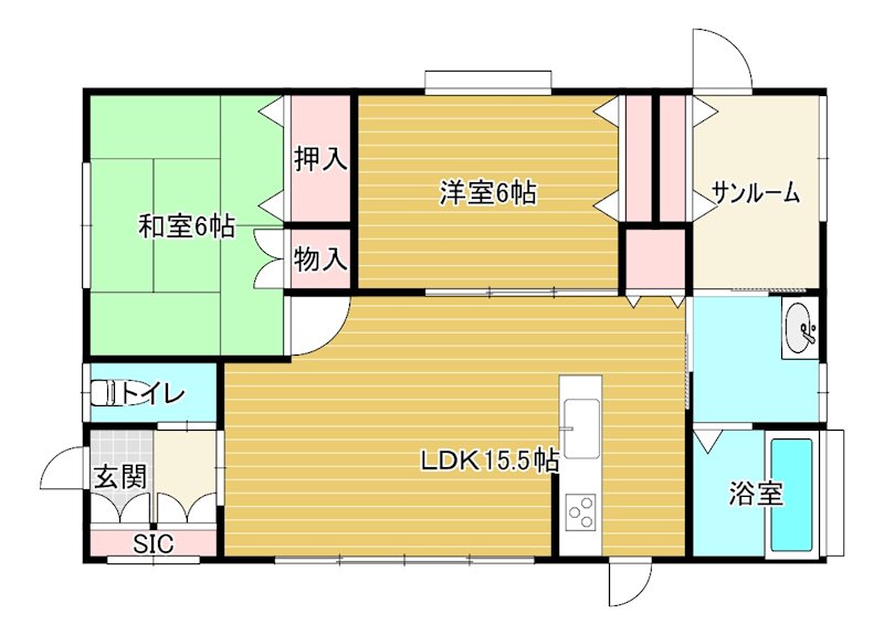 石山6丁目貸家 間取り