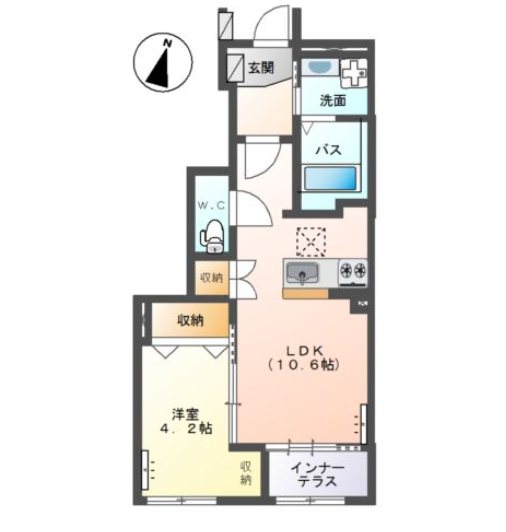 ﾊﾟﾚｽｺｰﾄ　ﾄｰｹﾝ 間取り