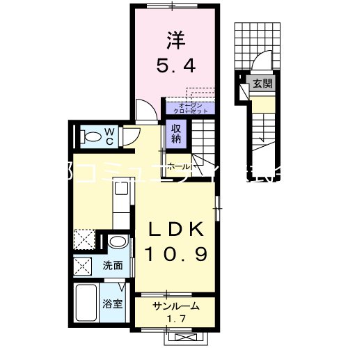 ﾒｿﾞﾝはなみずき 間取り