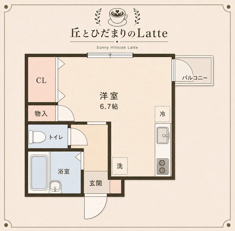 丘とひだまりのLatte 間取り