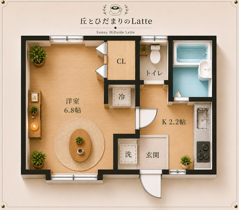 丘とひだまりのLatte 間取り