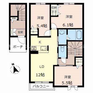 ヴィラーチェ尾上 間取り図