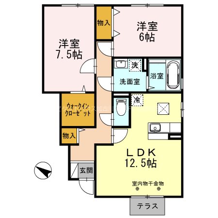 モダンコート曽根　Ａ棟 間取り図