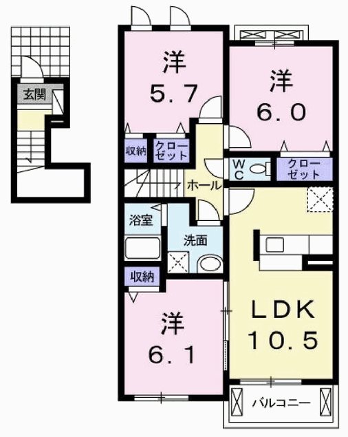 フォルトゥーナ・Ｍ　Ⅳ 間取り図