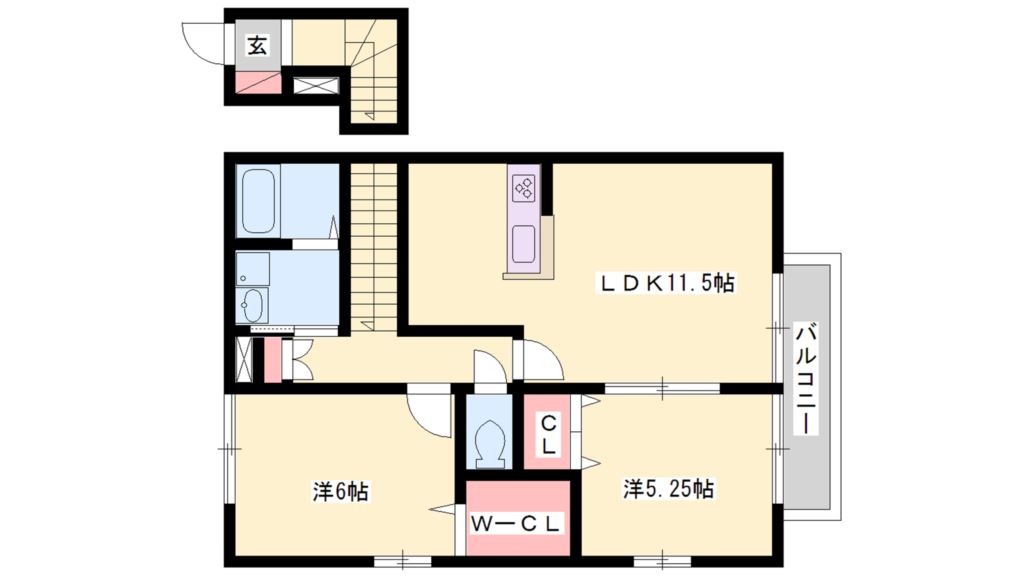 レイクヒル北野坂 間取り図