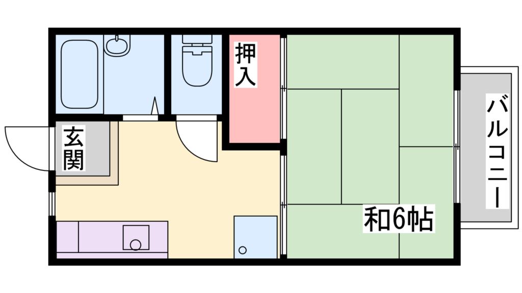 河原サンハイツＣ 間取り図