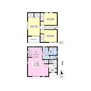 Ｃａｓａ　ＧｌｉｃｉｎａII　Ｅ 間取り図