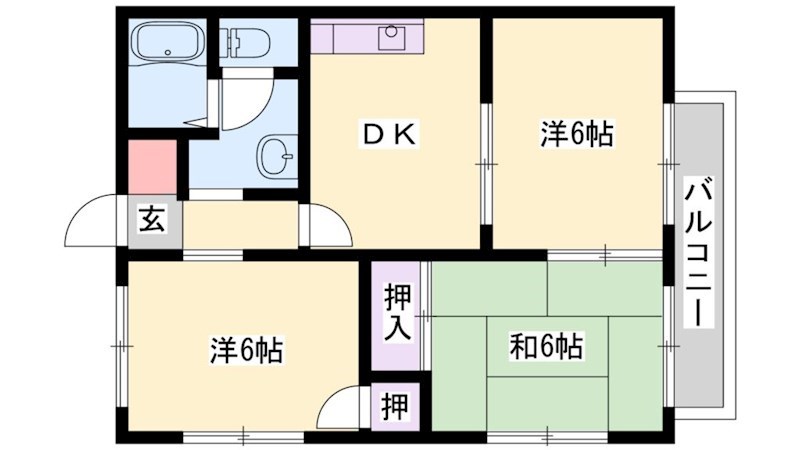 グリーンアヴェニュー古宮 間取り図