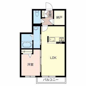 グランソレイユ別府Ｂ 間取り図
