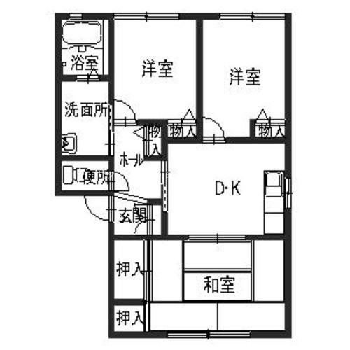 フォレスト浜の宮B 間取り図