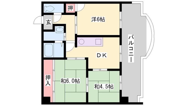 ロイヤルコーポ加古川 間取り図