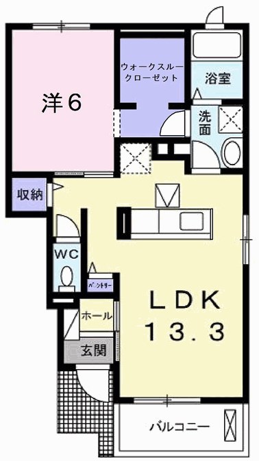 アグレーブル　Ｂ 間取り図