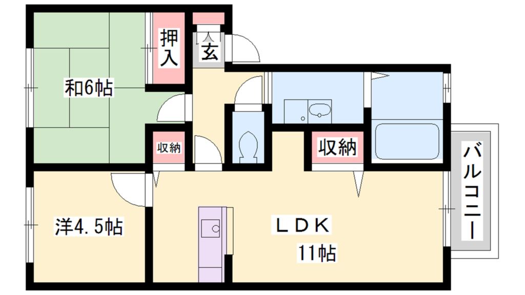 カサグランデＢ 間取り図