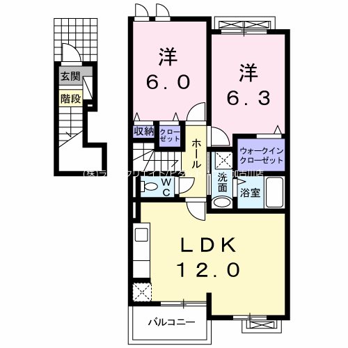 エスペランサ浜の宮Ⅰ 間取り図