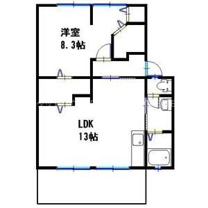 ハイツサンライフ　D棟 間取り図