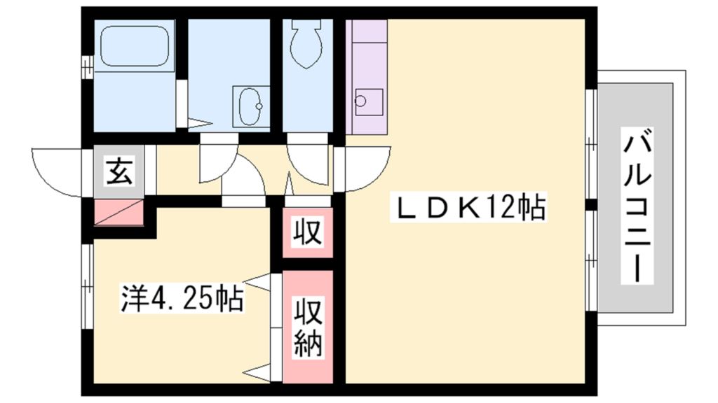 三船ハイツＢ棟 間取り図
