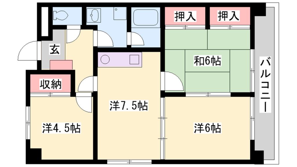 きくやハイツI 間取り図
