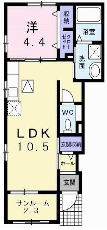 クローバー上本町 間取り図