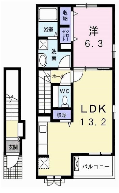 クローバー上本町 間取り図