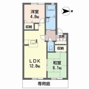 メゾンティファ　B棟 間取り図