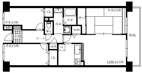 ウェステージ明石四番館 間取り図