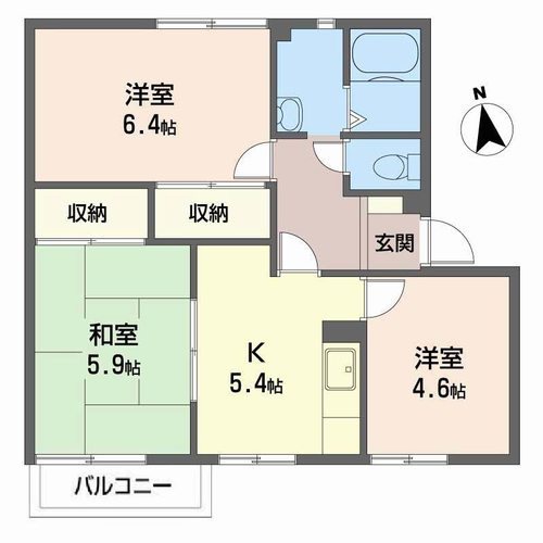 ハイツ和光　B棟 間取り図