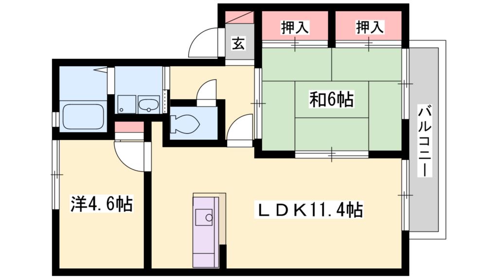 サンハイツ加古川Ⅱ 間取り図