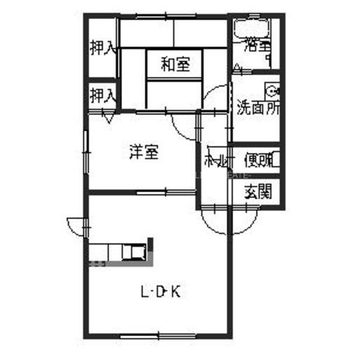 ヴィラ・シャンピニヨンⅡD 間取り図
