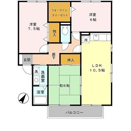 ガーデンビュー北在家 間取り図
