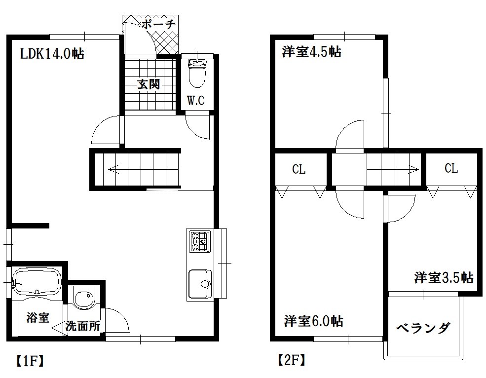 北野添戸建 間取り図