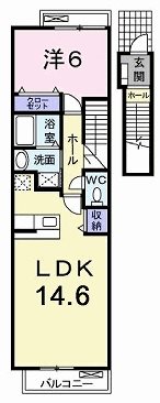 カーサ・デ・北在家 間取り図