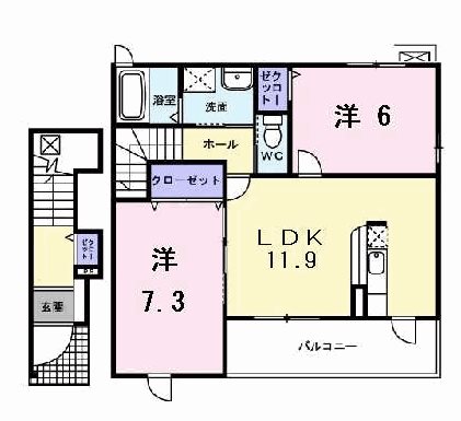 リサータＤ 間取り図