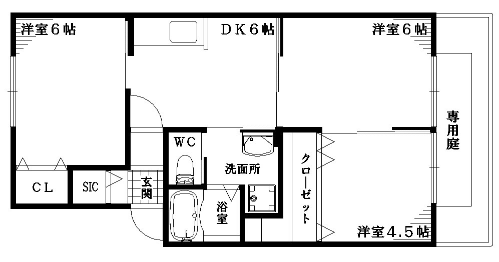 ハイツコンフォートＫ　Ｄ棟 間取り図