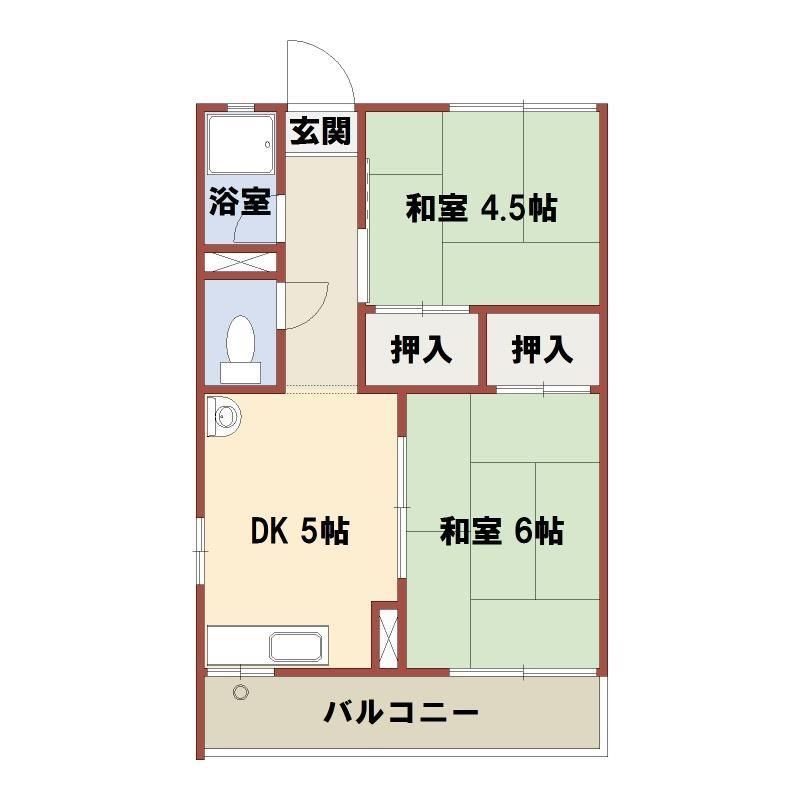 浜の宮駅前ハイツ 間取り図